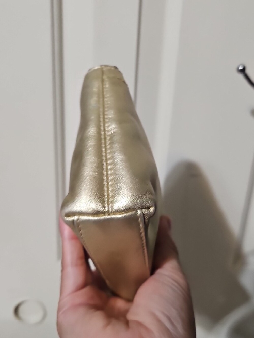 Coach NWOT Turnlock Metallic Gold Wristlet - Picture 7 of 15